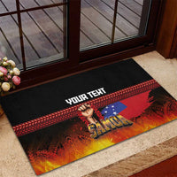 Personalised Samoan Spirit - Samoa Tribal Heritage Rubber Doormat LT03 - Polynesian Pride