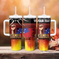 Personalised Samoan Spirit - Samoa Tribal Heritage Tumbler With Handle