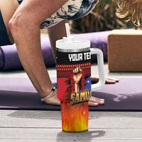 Personalised Samoan Spirit - Samoa Tribal Heritage Tumbler With Handle