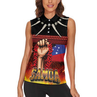 Personalised Samoan Spirit - Samoa Tribal Heritage Women Sleeveless Polo Shirt
