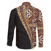 Samoan Siapo Family Matching Short Sleeve Bodycon Dress and Hawaiian Shirt - Tatau Pattern Half Style Retro Mode LT03 - Polynesian Pride