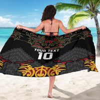 Custom New Zealand Rugby Sarong Black Fern Maori Tribal Pattern LT03 - Polynesian Pride