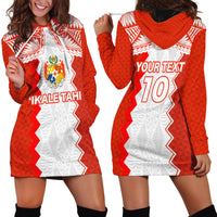 Custom Tonga Rugby Hoodie Dress Ikale Tahi Ngatu Tribal Pattern LT03