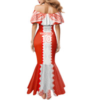Custom Tonga Rugby Mermaid Dress Ikale Tahi Ngatu Tribal Pattern LT03 - Polynesian Pride