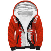 Custom Tonga Rugby Sherpa Hoodie Ikale Tahi Ngatu Tribal Pattern LT03 Unisex Orange - Polynesian Pride