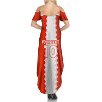 Custom Tonga Rugby Summer Maxi Dress Ikale Tahi Ngatu Tribal Pattern LT03 - Polynesian Pride