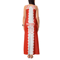 Custom Tonga Rugby Tank Maxi Dress Ikale Tahi Ngatu Tribal Pattern LT03 - Polynesian Pride
