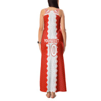 Custom Tonga Rugby Tank Maxi Dress Ikale Tahi Ngatu Tribal Pattern LT03 - Polynesian Pride