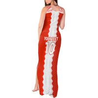 Custom Tonga Rugby Tank Maxi Dress Ikale Tahi Ngatu Tribal Pattern LT03