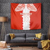 Custom Tonga Rugby Tapestry Ikale Tahi Ngatu Tribal Pattern