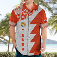 Custom Tonga Rugby Hawaiian Shirt Ikale Tahi Ngatu Tribal Pattern Half Style LT03 - Polynesian Pride