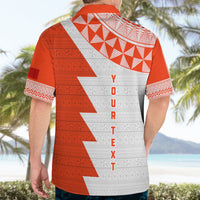Custom Tonga Rugby Hawaiian Shirt Ikale Tahi Ngatu Tribal Pattern Half Style LT03 - Polynesian Pride
