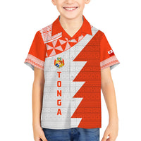 Custom Tonga Rugby Hawaiian Shirt Ikale Tahi Ngatu Tribal Pattern Half Style LT03 - Polynesian Pride