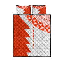 Custom Tonga Rugby Quilt Bed Set Ikale Tahi Ngatu Tribal Pattern Half Style