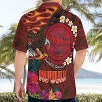 American Samoa Manulele Tausala Nu'uuli Hawaiian Shirt Tatau Art Pattern with Tropical Plants LT03 - Polynesian Pride