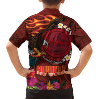 American Samoa Manulele Tausala Nu'uuli Hawaiian Shirt Tatau Art Pattern with Tropical Plants LT03 - Polynesian Pride