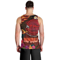 American Samoa Manulele Tausala Nu'uuli Men Tank Top Tatau Art Pattern with Tropical Plants LT03 - Polynesian Pride