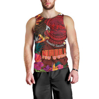 American Samoa Manulele Tausala Nu'uuli Men Tank Top Tatau Art Pattern with Tropical Plants LT03 - Polynesian Pride