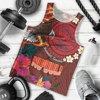 American Samoa Manulele Tausala Nu'uuli Men Tank Top Tatau Art Pattern with Tropical Plants LT03 - Polynesian Pride
