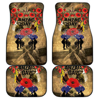 Australia and New Zealand ANZAC Day Car Mats Kangaroo and Kiwi Bird Soldier-Honor and Remember Vintage Style