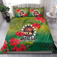 Cook Islands ANDAC Day Bedding Set Honor and Remember Soliders-Forever in My Thoughts Grunge Style