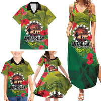 Cook Islands ANDAC Day Family Matching Summer Maxi Dress and Hawaiian Shirt Honor and Remember Soliders-Forever in My Thoughts Grunge Style