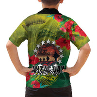 Cook Islands ANDAC Day Hawaiian Shirt Honor and Remember Soliders-Forever in My Thoughts Grunge Style LT03 - Polynesian Pride