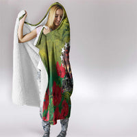 Cook Islands ANDAC Day Hooded Blanket Honor and Remember Soliders-Forever in My Thoughts Grunge Style LT03 - Polynesian Pride