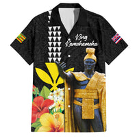 Hawaii King Kamehameha Day Family Matching Long Sleeve Bodycon Dress and Hawaiian Shirt Kanaka Maoli Hibiscus Flower and Kakau Pattern