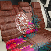 Chamorro Biba Guam Back Car Seat Cover Latte Stone Tribal and Hibiscus Flower Tapa Pattern LT03