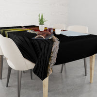 Papua New Guinea Remembrance Day Tablecloth Bird of Paradise Plumeria Flower and Polynesian Pattern LT03 - Polynesian Pride
