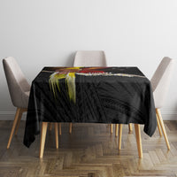 Papua New Guinea Remembrance Day Tablecloth Bird of Paradise Plumeria Flower and Polynesian Pattern LT03 - Polynesian Pride