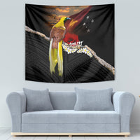 Papua New Guinea Remembrance Day Tapestry Bird of Paradise Plumeria Flower and Polynesian Pattern LT03 - Polynesian Pride