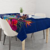 Personalised Guam Liberation Tablecloth Latte Stone and Guahan Seal Jungle Flower