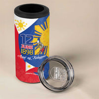 Philippines Independence Day 4 in 1 Can Cooler Tumbler Araw ng Kalayaan Polynesian Sun and YAKAN Pattern