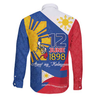 Philippines Independence Day Family Matching Off Shoulder Short Dress and Hawaiian Shirt Araw ng Kalayaan Polynesian Sun and YAKAN Pattern