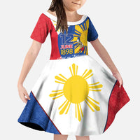 Philippines Independence Day Family Matching Summer Maxi Dress and Hawaiian Shirt Araw ng Kalayaan Polynesian Sun and YAKAN Pattern