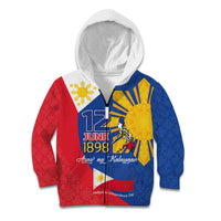 Philippines Independence Day Kid Hoodie Araw ng Kalayaan Polynesian Sun and YAKAN Pattern