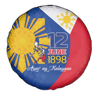 Philippines Independence Day Spare Tire Cover Araw ng Kalayaan Polynesian Sun and YAKAN Pattern