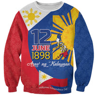 Philippines Independence Day Sweatshirt Araw ng Kalayaan Polynesian Sun and YAKAN Pattern