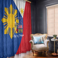 Philippines Independence Day Window Curtain Araw ng Kalayaan Polynesian Sun and YAKAN Pattern