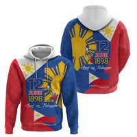 Philippines Independence Day Zip Hoodie Araw ng Kalayaan Polynesian Sun and YAKAN Pattern