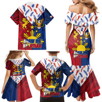 Philippines Independence Day 126th Anniversary Family Matching Mermaid Dress and Hawaiian Shirt Polynesian Pattern National Flag Style