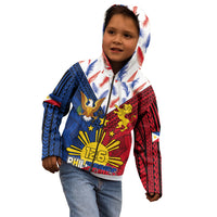 Philippines Independence Day 126th Anniversary Kid Hoodie Polynesian Pattern National Flag Style