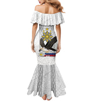 Philippines Eagle Week Family Matching Mermaid Dress and Hawaiian Shirt Polynesian Pattern Barong Style