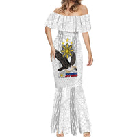 Philippines Eagle Week Mermaid Dress Polynesian Pattern Barong Style LT03 - Polynesian Pride
