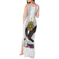Philippines Eagle Week Tank Maxi Dress Polynesian Pattern Barong Style LT03 - Polynesian Pride