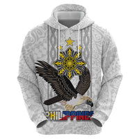 Philippines Eagle Week Zip Hoodie Polynesian Pattern Barong Style