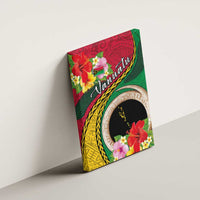Vanuatu Tribal Boar Tusk Canvas Wall Art Tropical Plants with Namele and Melanesian Pattern LT03 - Polynesian Pride