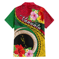 Vanuatu Tribal Boar Tusk Hawaiian Shirt Tropical Plants with Namele and Melanesian Pattern LT03 - Polynesian Pride